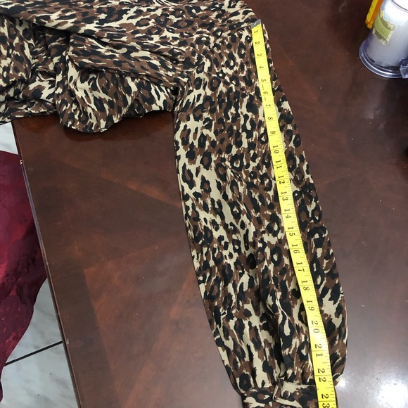 Walter Baker Adam Dress Size 4 Brown Tan Leopard Animal Print Elastic Waist - Picture 6 of 16